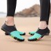 Green and Black Men's Barefoot Water Shoes with Slip-On Design and Colorful Soles for Beach and Water Activities