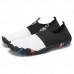Green and Black Men's Barefoot Water Shoes with Slip-On Design and Colorful Soles for Beach and Water Activities