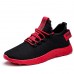 Black and Yellow Men's Athletic Sneakers with Breathable Mesh and Lightweight Design for Sports and Casual Wear