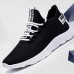 Black and Yellow Men's Athletic Sneakers with Breathable Mesh and Lightweight Design for Sports and Casual Wear
