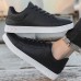 Men's Brown Casual Lace-Up Sneakers - Minimalist Design with White Sole, Everyday Comfort
