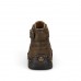 Men's Brown Leather Ankle Boots Handmade Stitching, Lace-Up Design, and Durable Non-Slip Sole for Outdoor and Casual Wear
