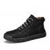 Men's Brown Leather Ankle Boots Handmade Stitching, Lace-Up Design, and Durable Non-Slip Sole for Outdoor and Casual Wear
