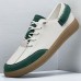 Men's Dress Sneakers Leather Slip Resistant Lace-up White