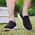 Men's Slip-On Knit Sneakers, Breathable Mesh Upper with Comfortable Fit, Casual Lightweight Shoes for Everyday and Outdoor Activities