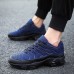 Men's Red Air-Cushion Running Sneakers Breathable Mesh Athletic Shoes with Shock Absorption for Gym, Training & Daily Sportswear