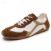 Men's Green and White Suede Sport Sneakers with Lace-Up Design - Comfortable and Stylish for Casual and Athletic Wear