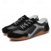 Men's Green and White Suede Sport Sneakers with Lace-Up Design - Comfortable and Stylish for Casual and Athletic Wear