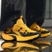 Men's Yellow and Black Athletic Sneakers with Stylish Design and Breathable Mesh Upper Perfect for Running, Sports and Casual Wear