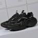 Men's Yellow and Black Athletic Sneakers with Stylish Design and Breathable Mesh Upper Perfect for Running, Sports and Casual Wear