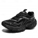 Men's Yellow and Black Athletic Sneakers with Stylish Design and Breathable Mesh Upper Perfect for Running, Sports and Casual Wear