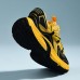 Men's Yellow and Black Athletic Sneakers with Stylish Design and Breathable Mesh Upper Perfect for Running, Sports and Casual Wear