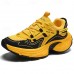 Men's Yellow and Black Athletic Sneakers with Stylish Design and Breathable Mesh Upper Perfect for Running, Sports and Casual Wear