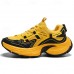 Men's Yellow and Black Athletic Sneakers with Stylish Design and Breathable Mesh Upper Perfect for Running, Sports and Casual Wear