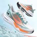 Men's Lightweight Performance Running Shoes Breathable Mesh Sneakers in Mint and Coral with Dynamic Design