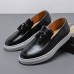 Men's Brown Faux Leather Tassel Loafers - Casual Slip-On Shoes with White Sole for Everyday Wear and Semi-Formal Occasions