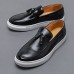 Men's Brown Faux Leather Tassel Loafers - Casual Slip-On Shoes with White Sole for Everyday Wear and Semi-Formal Occasions