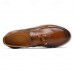 Men's Brown Faux Leather Tassel Loafers - Casual Slip-On Shoes with White Sole for Everyday Wear and Semi-Formal Occasions