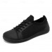 Men's Casual Barefoot Shoes Lightweight Breathable White Sneakers with Lacing for Walking, Travel, and Everyday Comfort