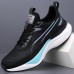 Men's Lightweight Breathable White Running Sneakers Cushioning Athletic Shoes for Outdoor Sports and Fitness