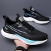 Men's Lightweight Breathable White Running Sneakers Cushioning Athletic Shoes for Outdoor Sports and Fitness