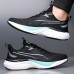 Men's Lightweight Breathable White Running Sneakers Cushioning Athletic Shoes for Outdoor Sports and Fitness