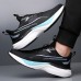 Men's Lightweight Breathable White Running Sneakers Cushioning Athletic Shoes for Outdoor Sports and Fitness