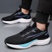 Men's Lightweight Breathable White Running Sneakers Cushioning Athletic Shoes for Outdoor Sports and Fitness