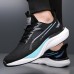 Men's Lightweight Breathable White Running Sneakers Cushioning Athletic Shoes for Outdoor Sports and Fitness