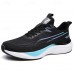 Men's Lightweight Breathable White Running Sneakers Cushioning Athletic Shoes for Outdoor Sports and Fitness