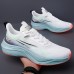 Men's Lightweight Breathable White Running Sneakers Cushioning Athletic Shoes for Outdoor Sports and Fitness