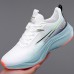 Men's Lightweight Breathable White Running Sneakers Cushioning Athletic Shoes for Outdoor Sports and Fitness