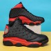 Men's Basketball Shoes with Denim Textured Upper - Durable High Tops for Street Basketball and Casual Wear