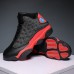 Men's Basketball Shoes with Denim Textured Upper - Durable High Tops for Street Basketball and Casual Wear