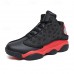 Men's Basketball Shoes with Denim Textured Upper - Durable High Tops for Street Basketball and Casual Wear