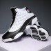 Men's Basketball Shoes with Denim Textured Upper - Durable High Tops for Street Basketball and Casual Wear