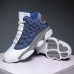 Men's Basketball Shoes with Denim Textured Upper - Durable High Tops for Street Basketball and Casual Wear