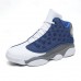 Men's Basketball Shoes with Denim Textured Upper - Durable High Tops for Street Basketball and Casual Wear