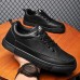 Men's White Casual Sneakers with Lace-up Closure and Comfortable Sole Stylish Everyday Shoes for Walking and Leisure