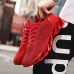 Men's Red Breathable Running Sneakers with Blade Sole - Lightweight and Comfortable for Sports and Fitness