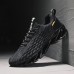Men's Red Breathable Running Sneakers with Blade Sole - Lightweight and Comfortable for Sports and Fitness