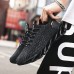 Men's Red Breathable Running Sneakers with Blade Sole - Lightweight and Comfortable for Sports and Fitness