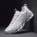 Men's Red Breathable Running Sneakers with Blade Sole - Lightweight and Comfortable for Sports and Fitness
