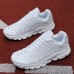 Men's Breathable Athletic Sneakers Red Mesh Running Shoes with Cushioned Sole, Lightweight Design for Training and Daily Wear
