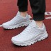 Men's Breathable Athletic Sneakers Red Mesh Running Shoes with Cushioned Sole, Lightweight Design for Training and Daily Wear