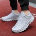 Men's Breathable Athletic Sneakers Red Mesh Running Shoes with Cushioned Sole, Lightweight Design for Training and Daily Wear