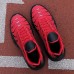 Men's Breathable Athletic Sneakers Red Mesh Running Shoes with Cushioned Sole, Lightweight Design for Training and Daily Wear