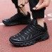 Men's Breathable Athletic Sneakers Red Mesh Running Shoes with Cushioned Sole, Lightweight Design for Training and Daily Wear