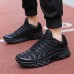 Men's Breathable Athletic Sneakers Red Mesh Running Shoes with Cushioned Sole, Lightweight Design for Training and Daily Wear