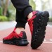 Men's Breathable Athletic Sneakers Red Mesh Running Shoes with Cushioned Sole, Lightweight Design for Training and Daily Wear
